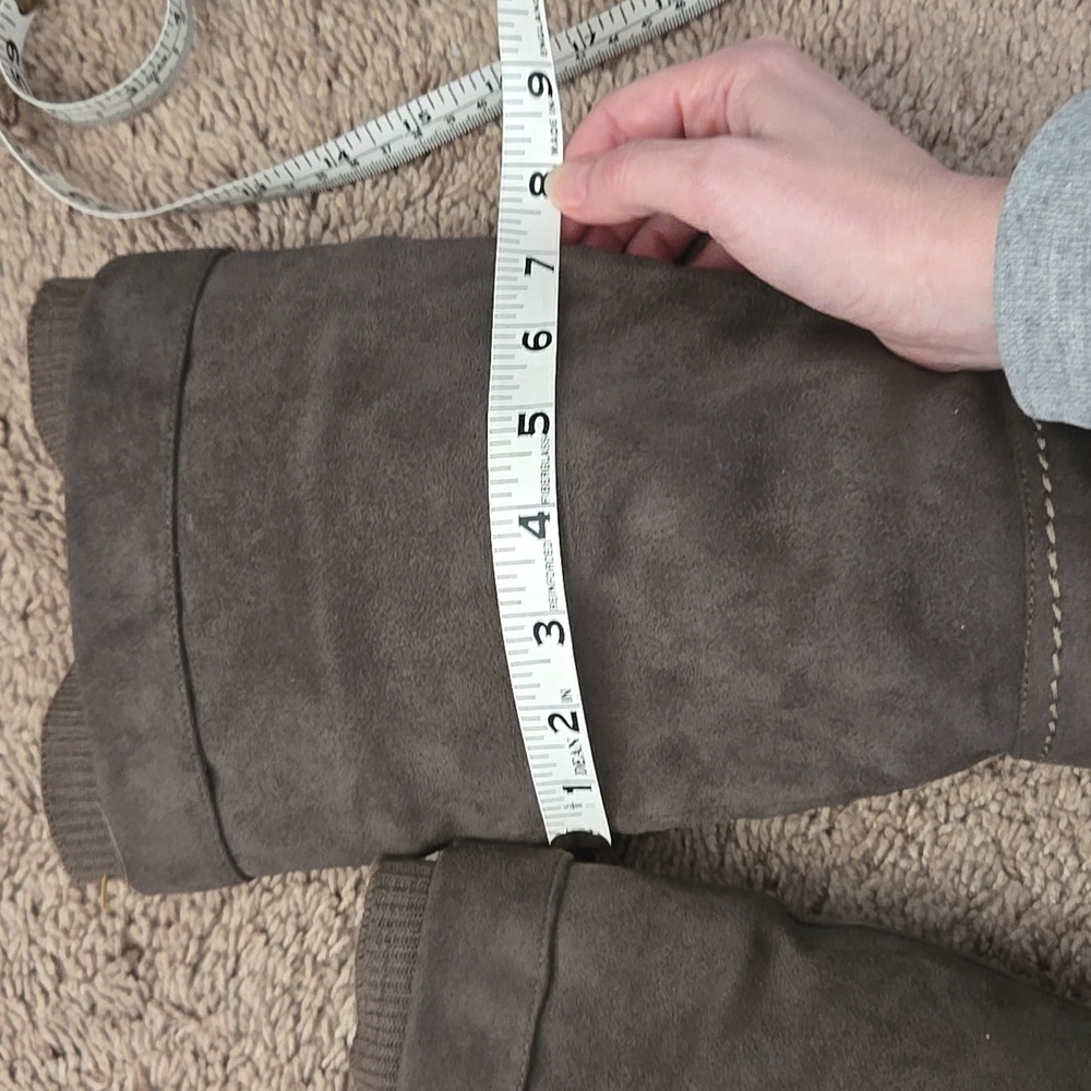 Knee High Chunky Slouchy Foldover Boots Boho Tall Boots Y2K 90s Gift For Mom New - Picture 8 of 13